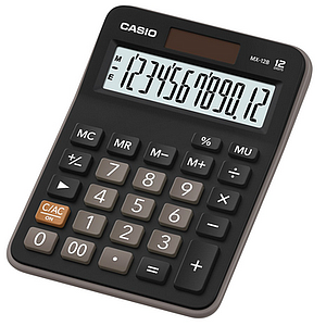 CALCULADORA P/ESCRITORIO CASIO MX-12B-BK-W -DC 12 DIG