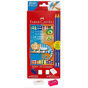 CRAYONES DE MADERA FABER CASTELL 12-24 DUO