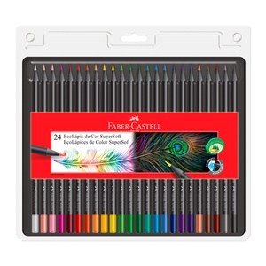 CRAYON DE MADERA FABER CASTELL SUPERSOFT 24 COLORES