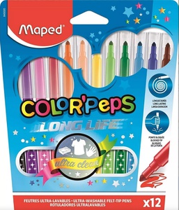 MARCADOR MAPED COLOR`PEPS X 12 COLORES LARGOS