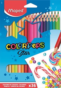 CRAYONES MAPED DE MADREA 36 COLORES STAR